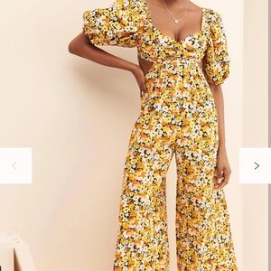 Free People Printed Amy Jumpsuit